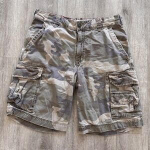 Y2K Gap Cargo Supply Mens Camo Shorts Utility Size 32 Camouflage